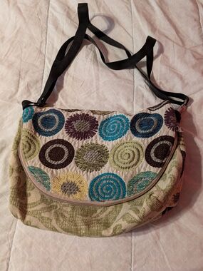 Kindred Spirit Multicolor Circle-Pattern Crossbody Bag